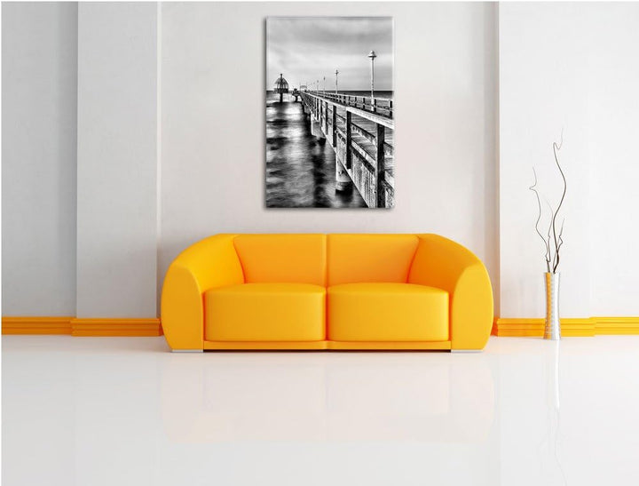 Pixxprint Meer Sonne Strand als Leinwandbild/Grösse: 100x70 cm/Wandbild/Kunstdruck/fertig bespannt,