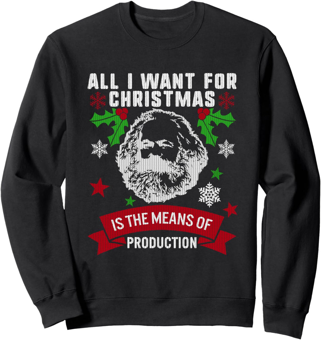 Karl Marx Christmas Red Ugly Xmas ist das Produktionsmittel Sweatshirt