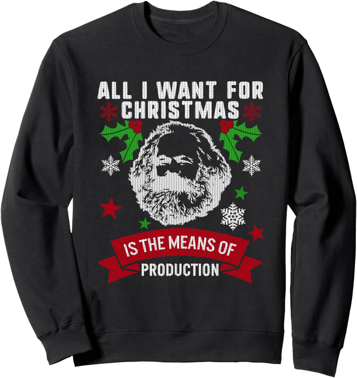 Karl Marx Christmas Red Ugly Xmas ist das Produktionsmittel Sweatshirt