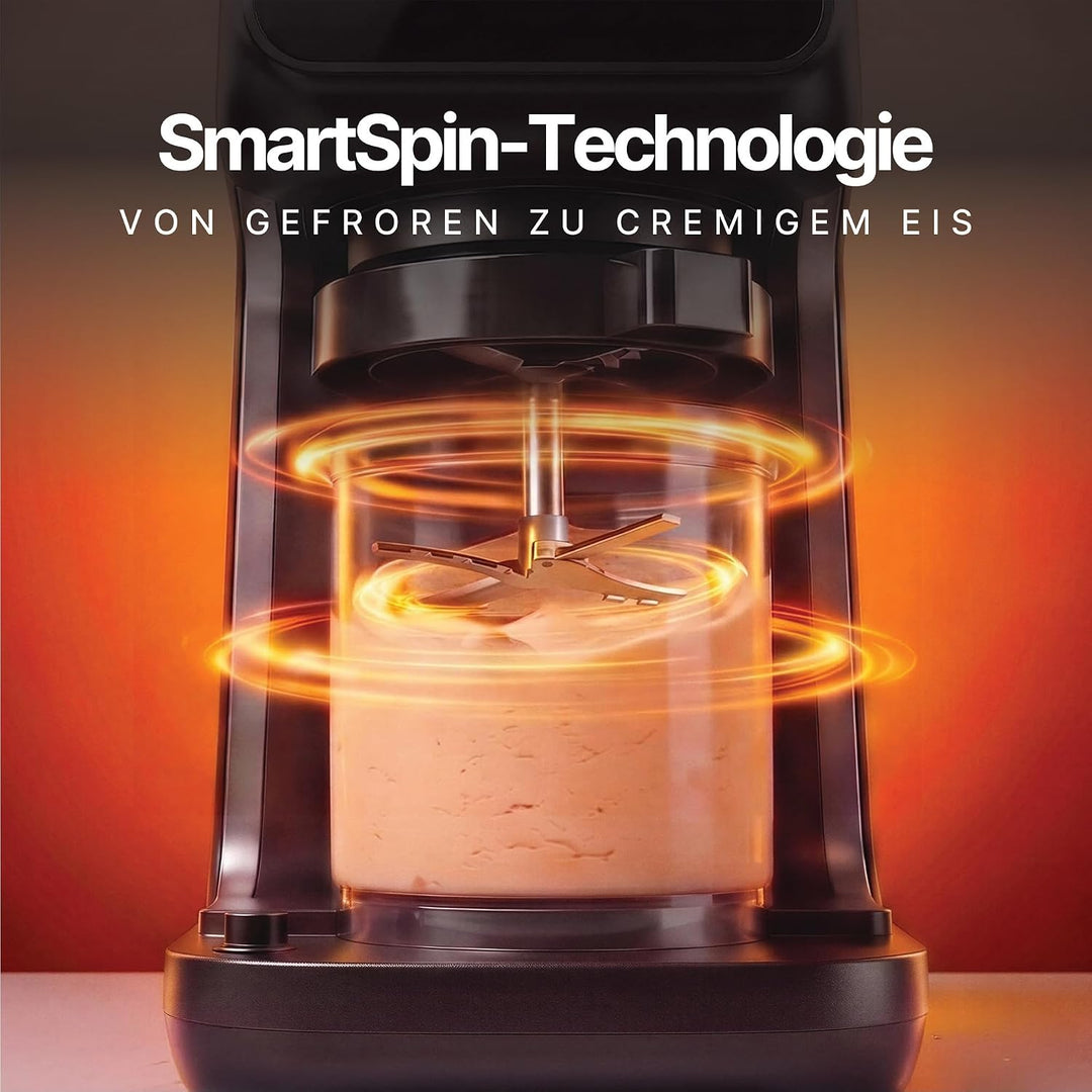 Seeger MultiCream Eismaschine, 1,5L, 10 Funktionen für Eis, Sorbet, Gelato, Milchshakes, Slushi & Fr