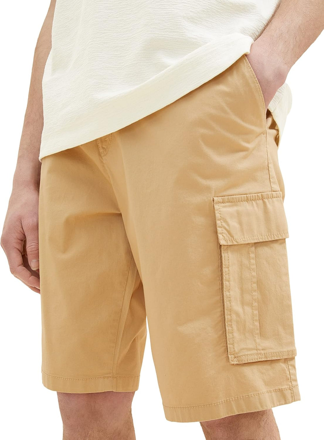TOM TAILOR Denim Herren Relaxed Fit Cargo Shorts M 31041 - Brown Rice, M 31041 - Brown Rice