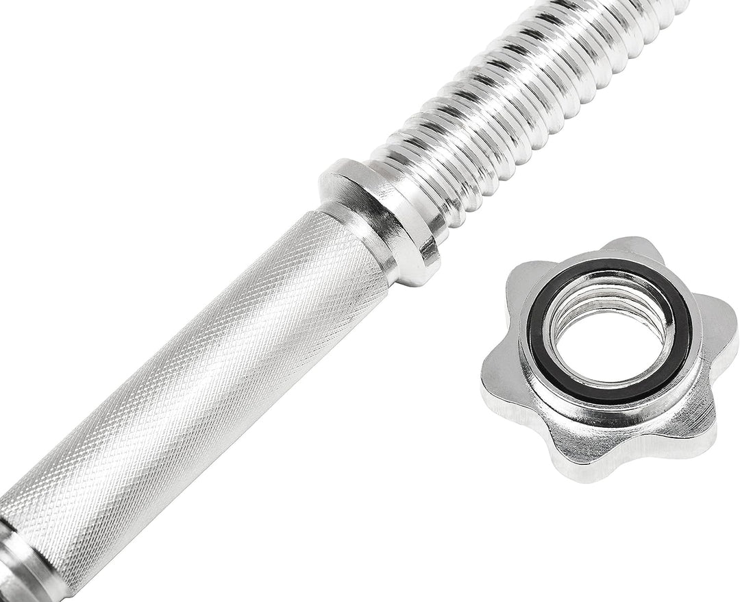 Bad Company Chrom Kurzhantelstange mit Gewinde-Auflageflächen inkl. Sternverschlüssen 30/31 mm I Kur