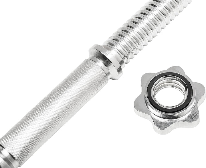 Bad Company Chrom Kurzhantelstange mit Gewinde-Auflageflächen inkl. Sternverschlüssen 30/31 mm I Kur