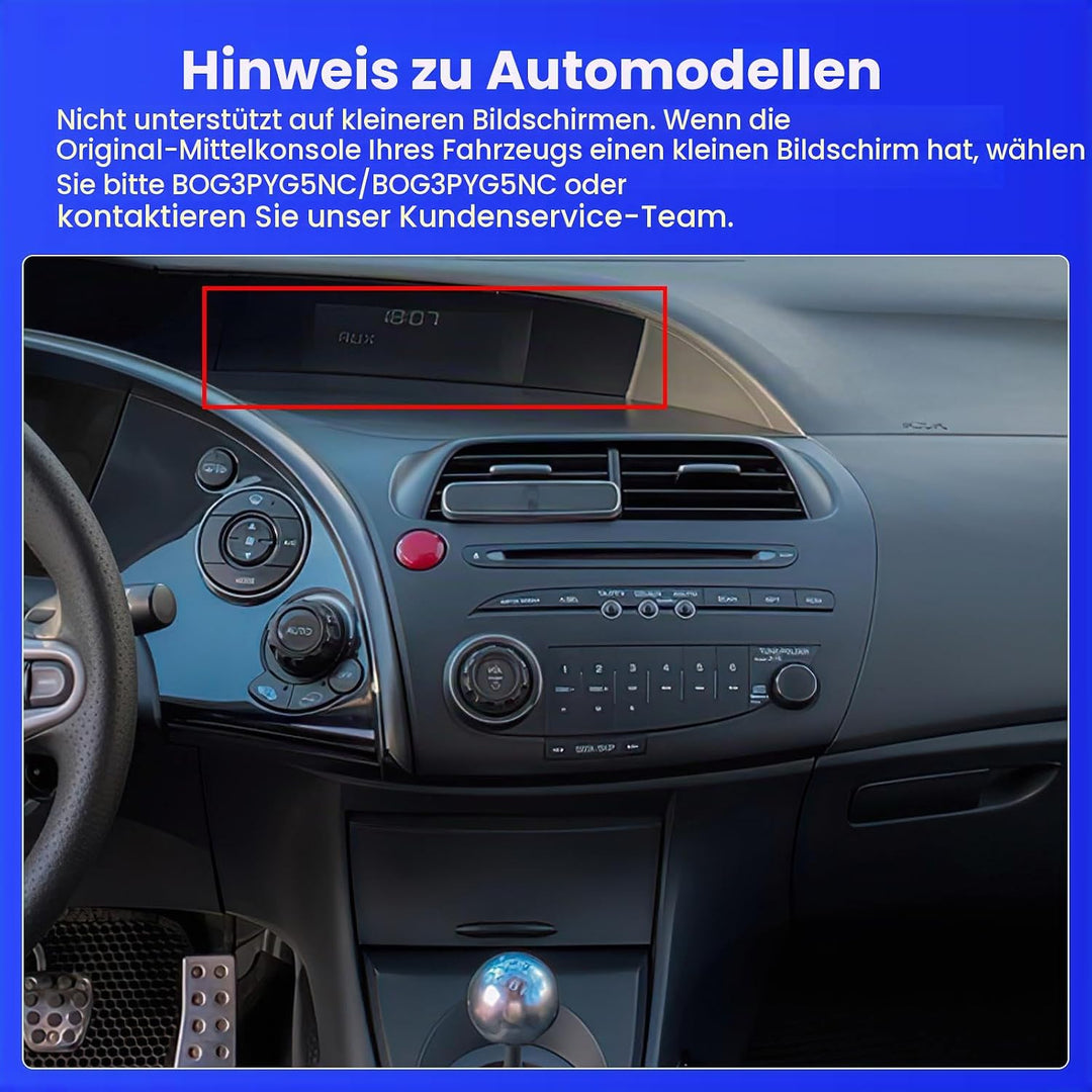 Radio für Honda Civic VIII 2006-2011 Android 15 2+64G mit Wireless CarPlay Android Auto, 9 Zoll Bild