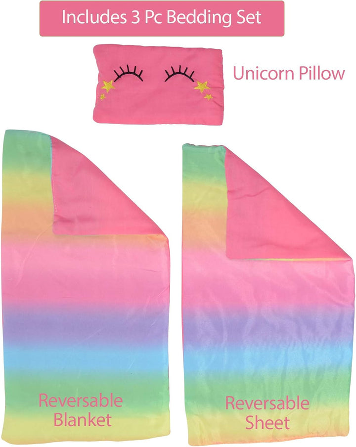 The New York Doll Collection Einhorn Holzpuppenbett passend für 18 Zoll /46 cm Puppen (Rollbett) Pup