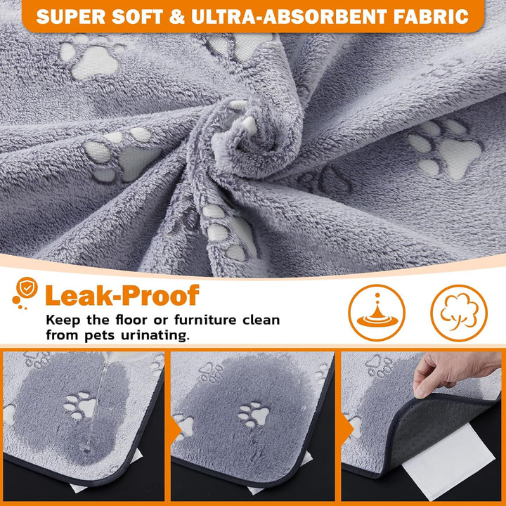 PICK FOR LIFE Haustier-Urinunterlage Waschbar Welpenunterlagen 2er Set Schnell Absorbierend Matte fü
