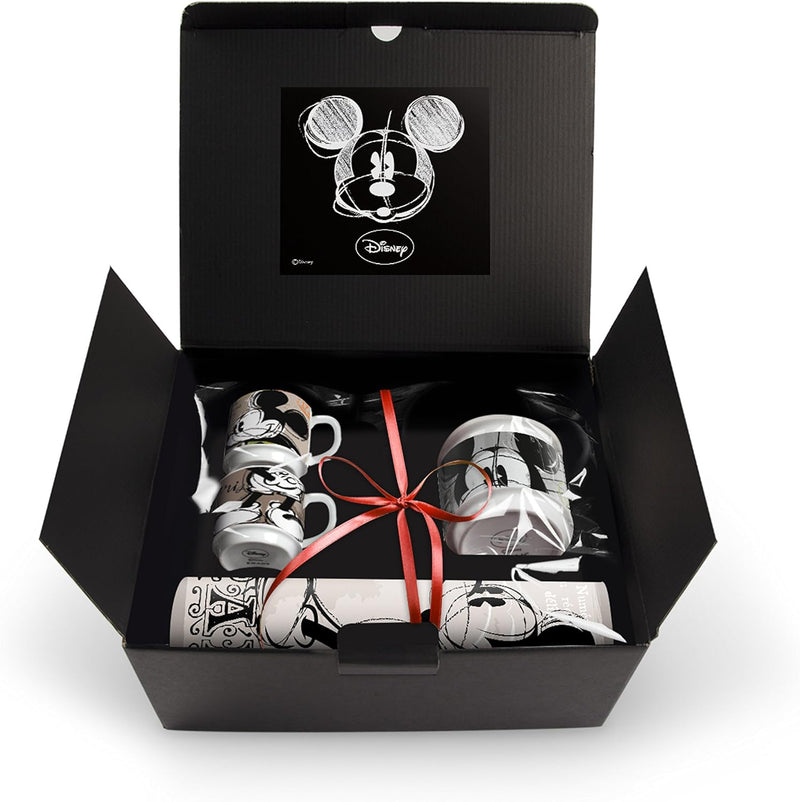 Egan Disney Walt WMSET/28 Kaffeetassen, Modell Paris, Zuckerdose und Platzdeckchen, Porzellan, Mehrf