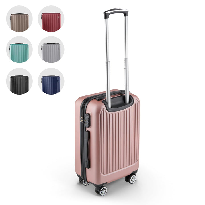 Easy Move ABS Hartschalenkoffer [ERGONOMISCH & SICHER] - Grosser Trolley Koffer mit 360° Rädern, Zah