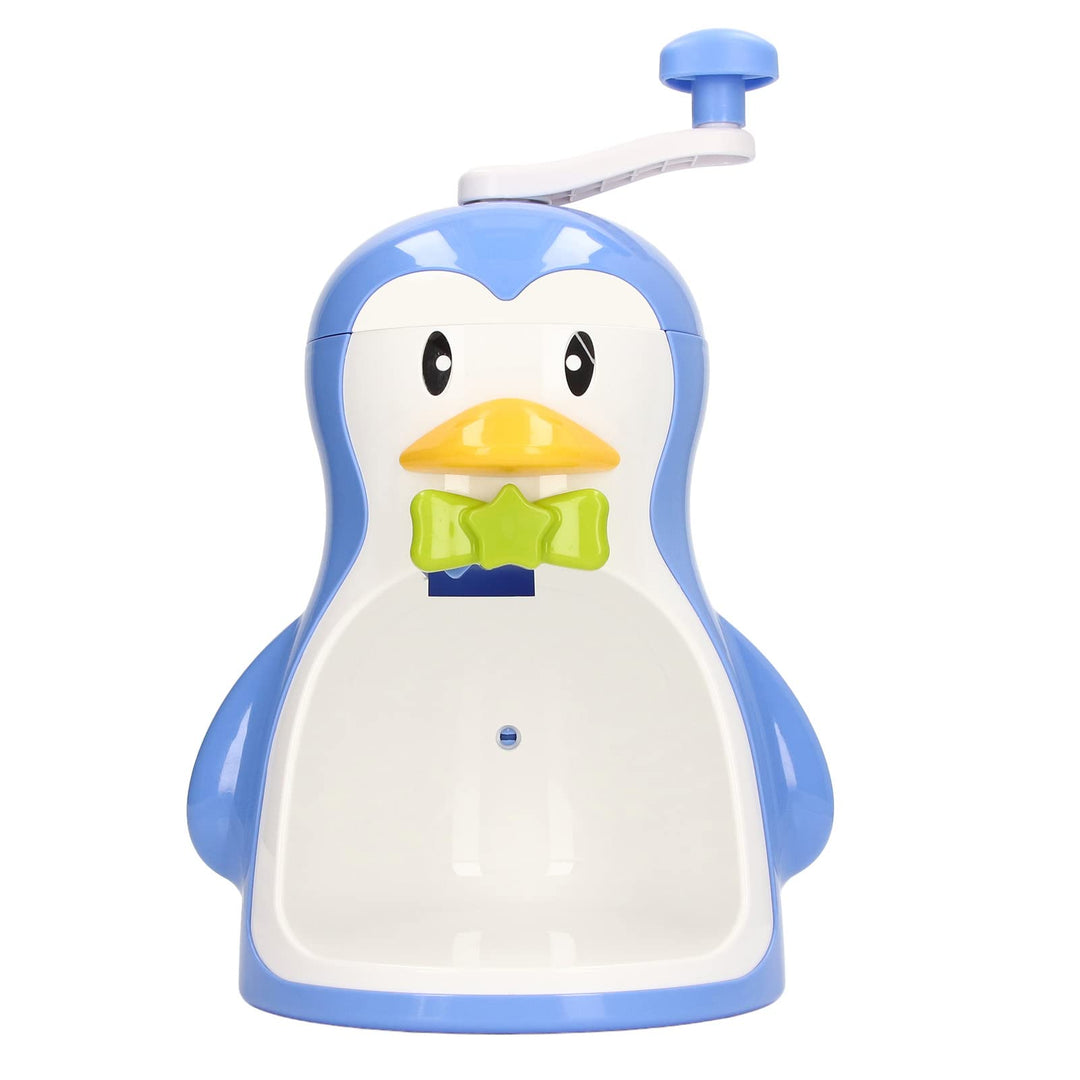 Qcwwy Manueller Eisrasierer, Niedlicher Pinguin-Form-Handkurbel-Eiszerkleinerer, Tragbarer Manueller
