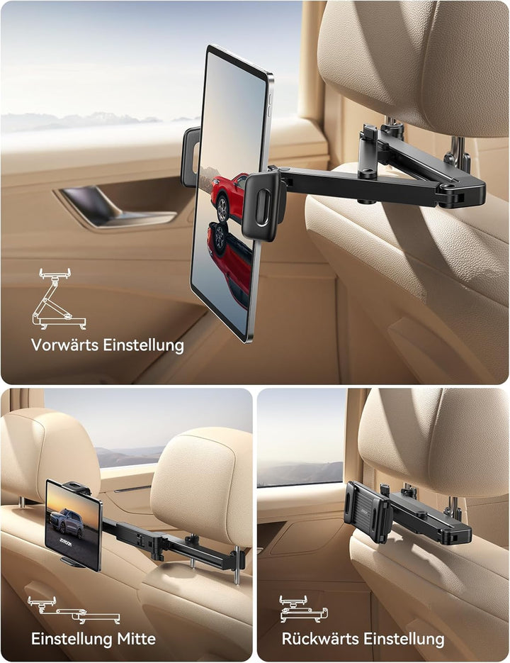 JOYROOM Tablet Halterung Auto [Stabilisierende dreieckige Struktur] iPad Halterung Auto mit Doppelte