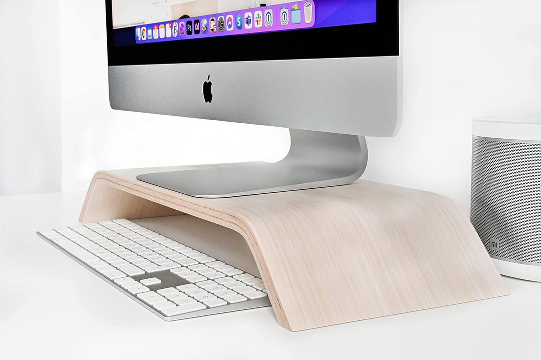 Robuster TV-Ständer aus Holz, Tragbarer Büro Laptop Ständer, Tablet Erhöhter Computerständer im Mini