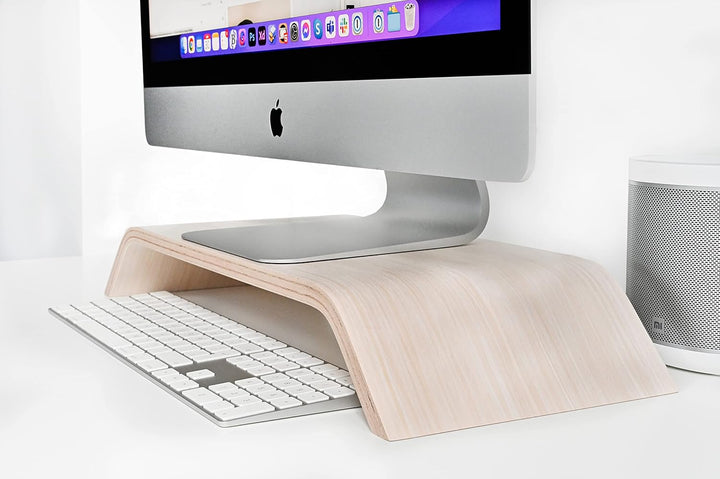 Robuster TV-Ständer aus Holz, Tragbarer Büro Laptop Ständer, Tablet Erhöhter Computerständer im Mini