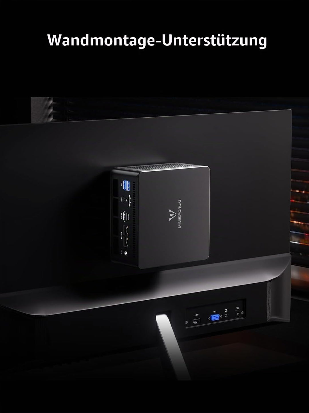 MINIS FORUM UM890 Pro Mini PC, AMD Ryzen 9 8945HS Prozessor, 8 Kerne/16 Threads bis zu 5,2 GHz, AMD