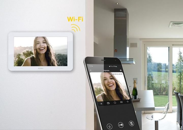 VIMAR K42946 Videosprechenalagen-Set enthält Freisprech-Touchscreen-Videohaustelefon LCD 7in, WLAN-V