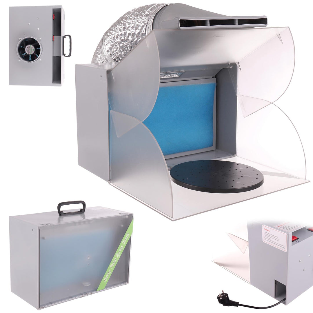Tragbar Airbrush Lackierkabine Abluftventilator Filter-Malen Innen Drehtisch ‎BD-512-1, ‎BD-512-1
