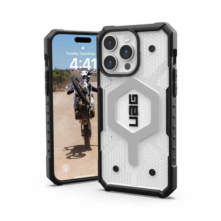 URBAN ARMOR GEAR Pathfinder Hülle kompatibel mit Apple iPhone 15 Pro Max Case [Wireless Charging/Mag