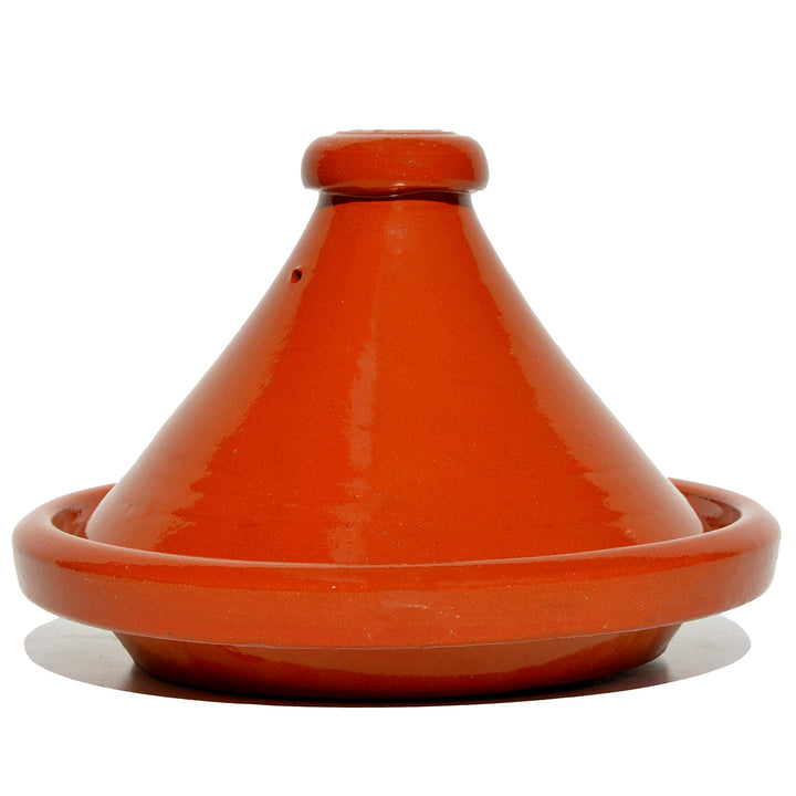 Marokkanische Tajine, Rund, Ø 30 cm, Tontopf, Gartopf, Schmortopf zum Kochen, glasiert, für 4-5 Pers