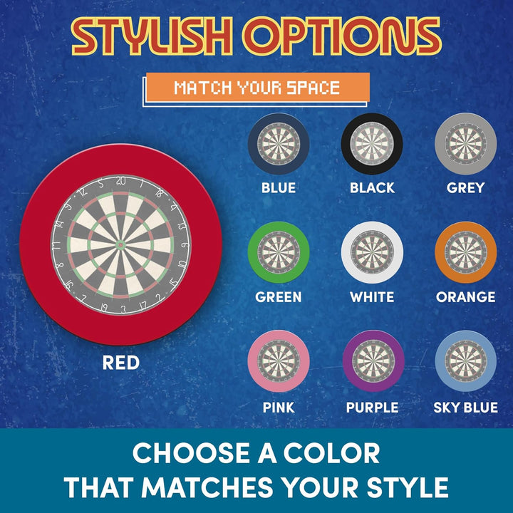 Designa Darts | Strapazierfähiger Dartscheiben-Surround-Ring, mehrere Farben Rosa, Rosa