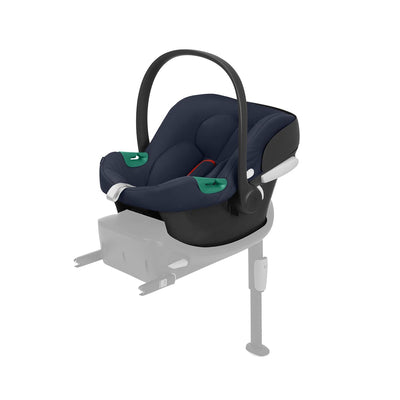 CYBEX Silver Babyschale Aton B2 i-Size mit Base One, Inkl. ISOFIX-Basis und Neugeboreneneinlage, Sen