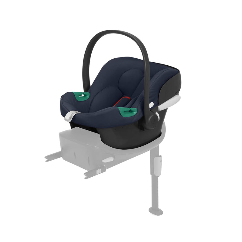 CYBEX Silver Babyschale Aton B2 i-Size mit Base One, Inkl. ISOFIX-Basis und Neugeboreneneinlage, Sen