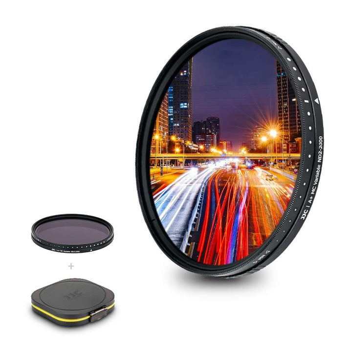 JJC 40,5 mm Variabler ND Filter ND2-ND2000 Neutral Graufilter für Sony E PZ 16-50 mm F3.5-5.6 Ⅱ FE 2