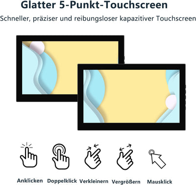 Touchscreen Portable Monitor 7 Zoll Kleiner Tragbarer Monitor Mini Monitor HD 1024 x 600P IPS Bildsc