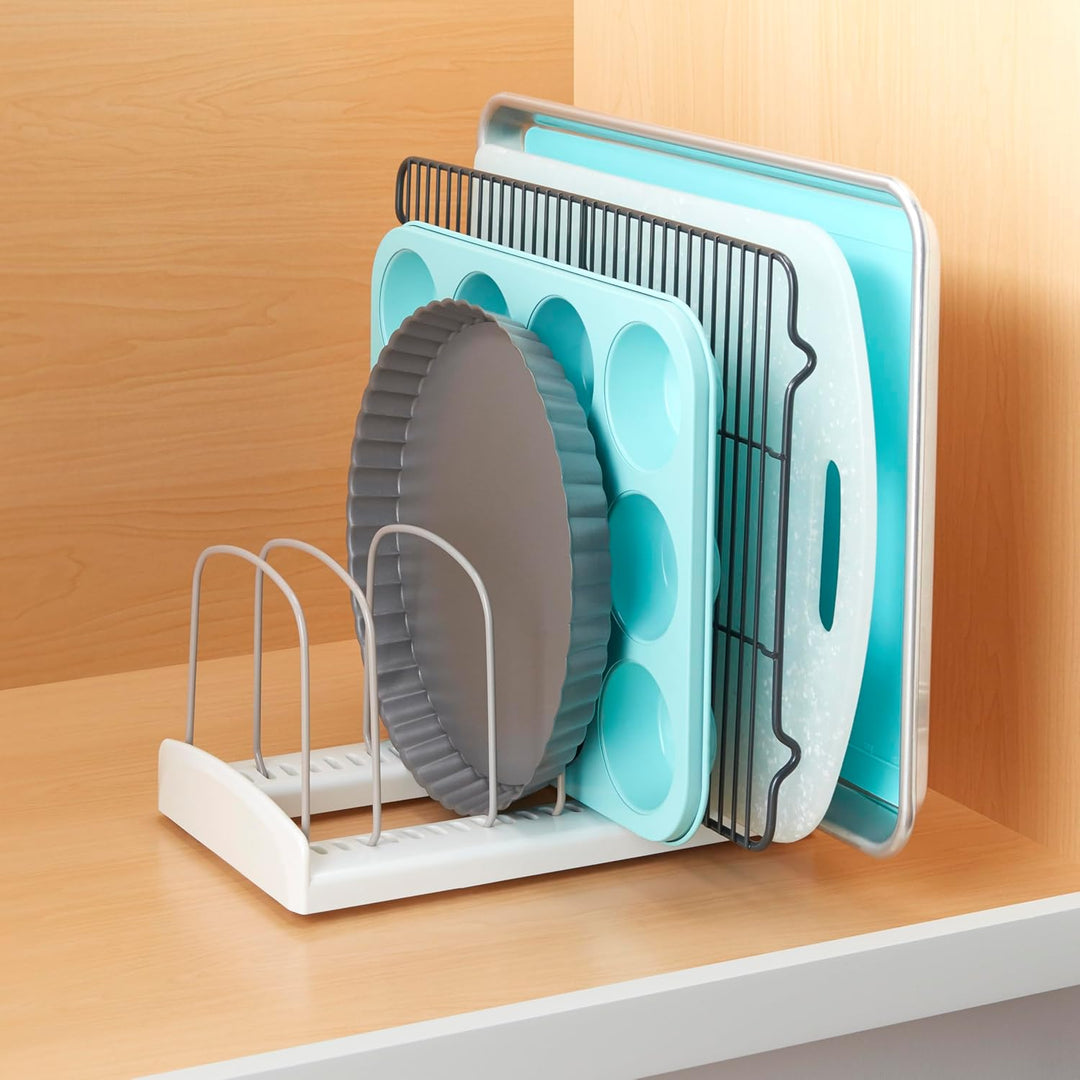 YouCopia Bakeware Rack StoreMore verstellbar, Kunststoff, Weiss, Standard