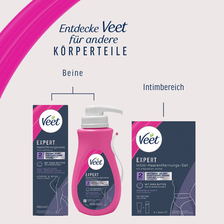 [Neu] Veet Expert Kaltwachsstreifen Bikinizone & Achseln - Wachsstreifen zur Haarentfernung für alle