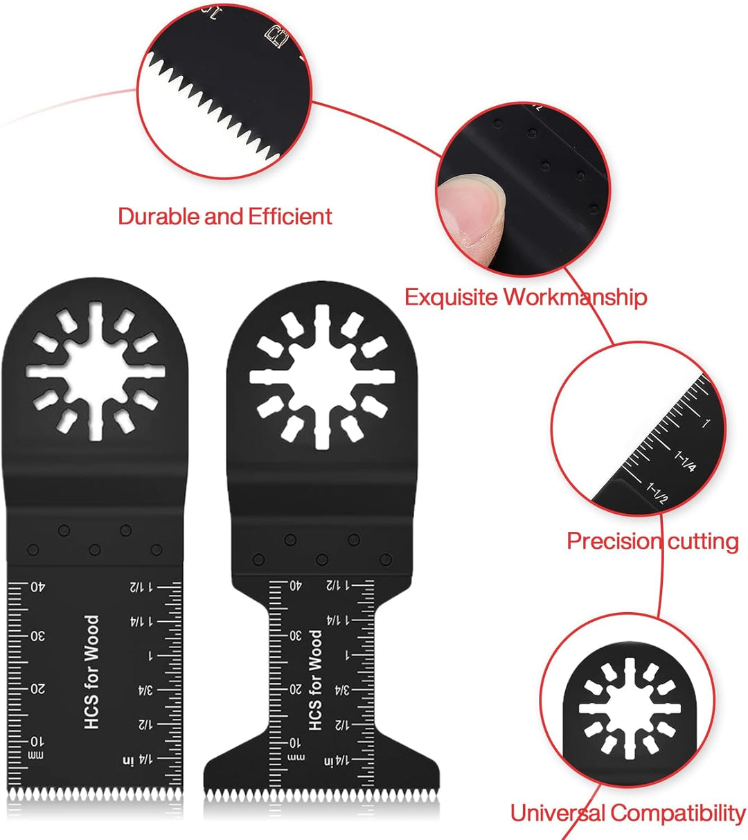 Sägeblätter Kit, 110tlg Multitool Zubehör Set,Oszillierendes Zubehör Set,Oszillierendes Multitool Sä