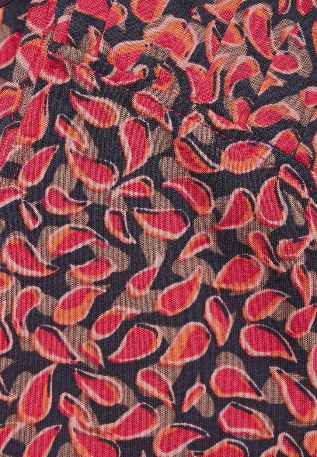Cecil Damen Langarmshirt mit Paisley Muster XL Cosy Coral, XL Cosy Coral