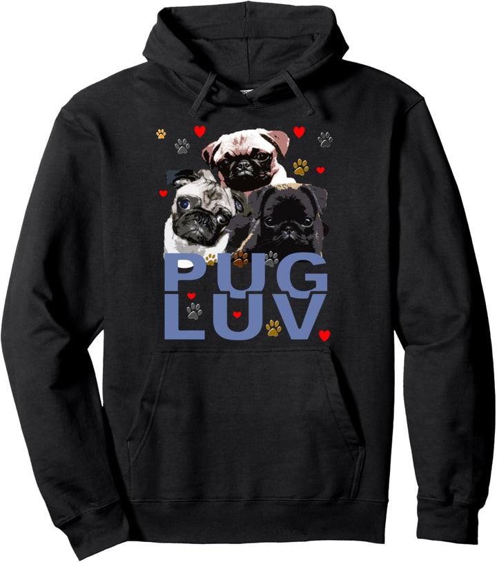 NETTE LUSTIGE PUG DOG PUPPY | PUG LUV T-SHIRT ART Pullover Hoodie