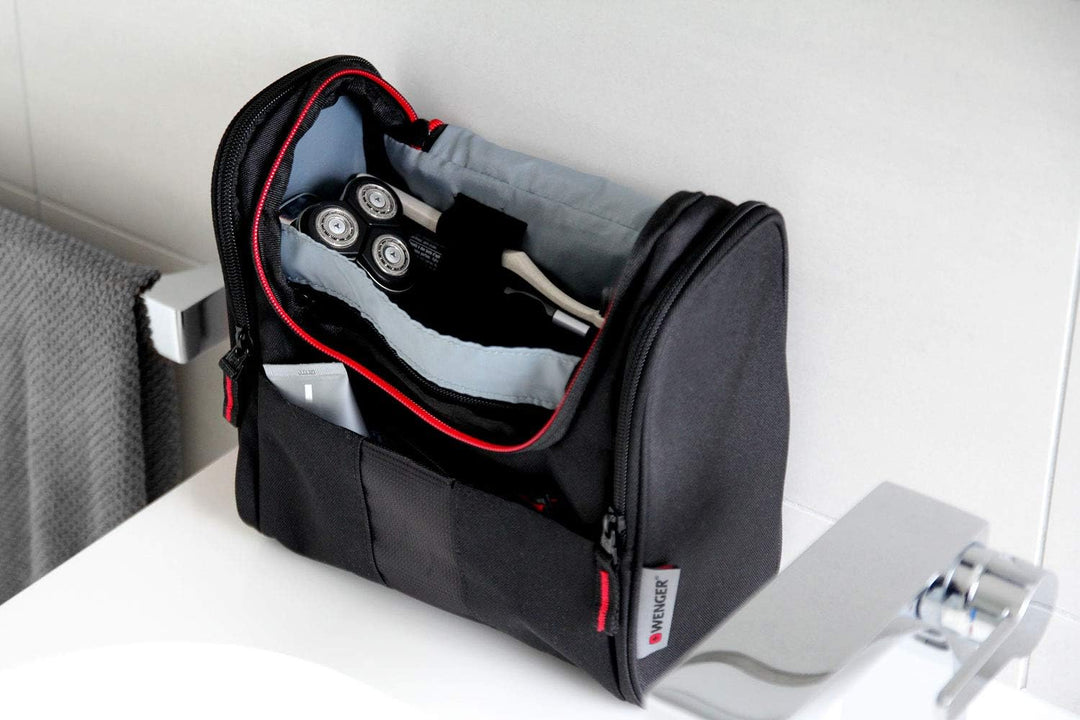 WENGER Reise Kulturtasche zum Aufhängen für Damen und Herren, grosser Kulturbeutel mit 7 Liter Fassu