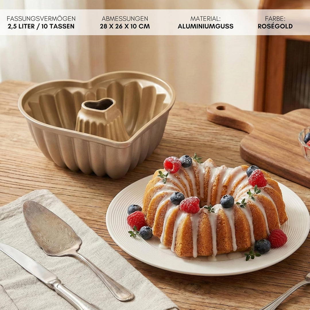Erreke Gugelhupfform, Professionelle Qualität Kuchenform, Gugelhupf Backform, Sehr Widerstandsfähig,