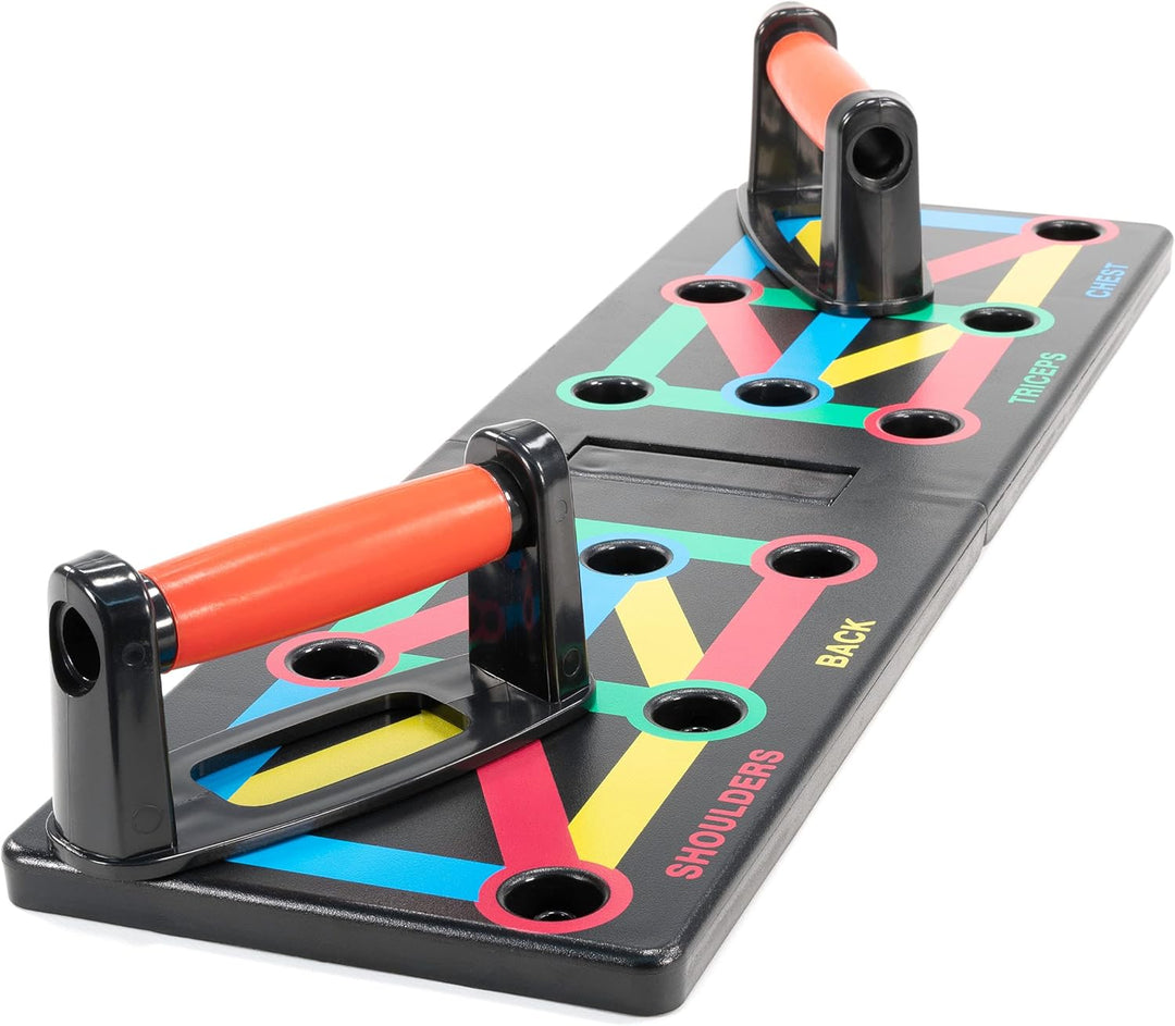 MAXXIVA Push up Board 12 in 1 faltbar Fitness Workout farbcodiert Liegestütze Hometraining Sportgerä