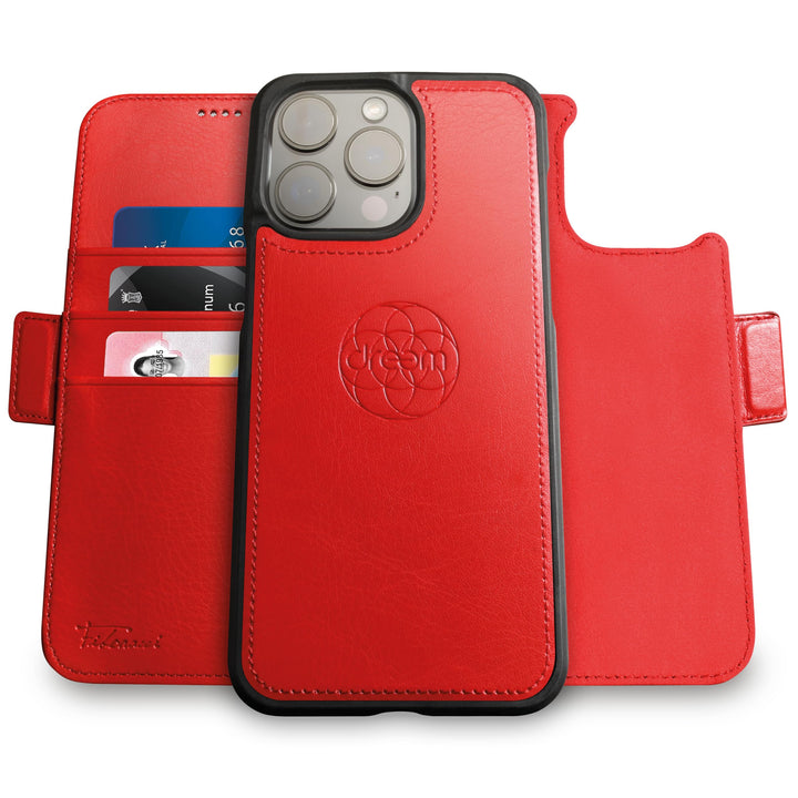 Dreem Fibonacci iPhone 14 Pro Max Brieftaschen-Etui / 2-in-1 stossfestes Etui und abnehmbares Folio