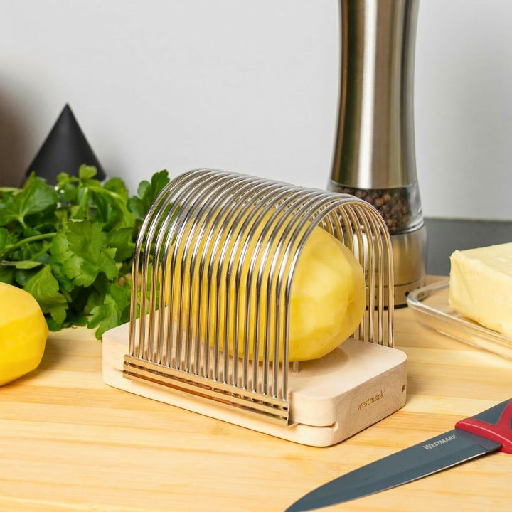 Westmark Fächerkartoffelschneider – Ideal zum schneiden gleichmässiger Fächerkartoffeln (Hasselback)