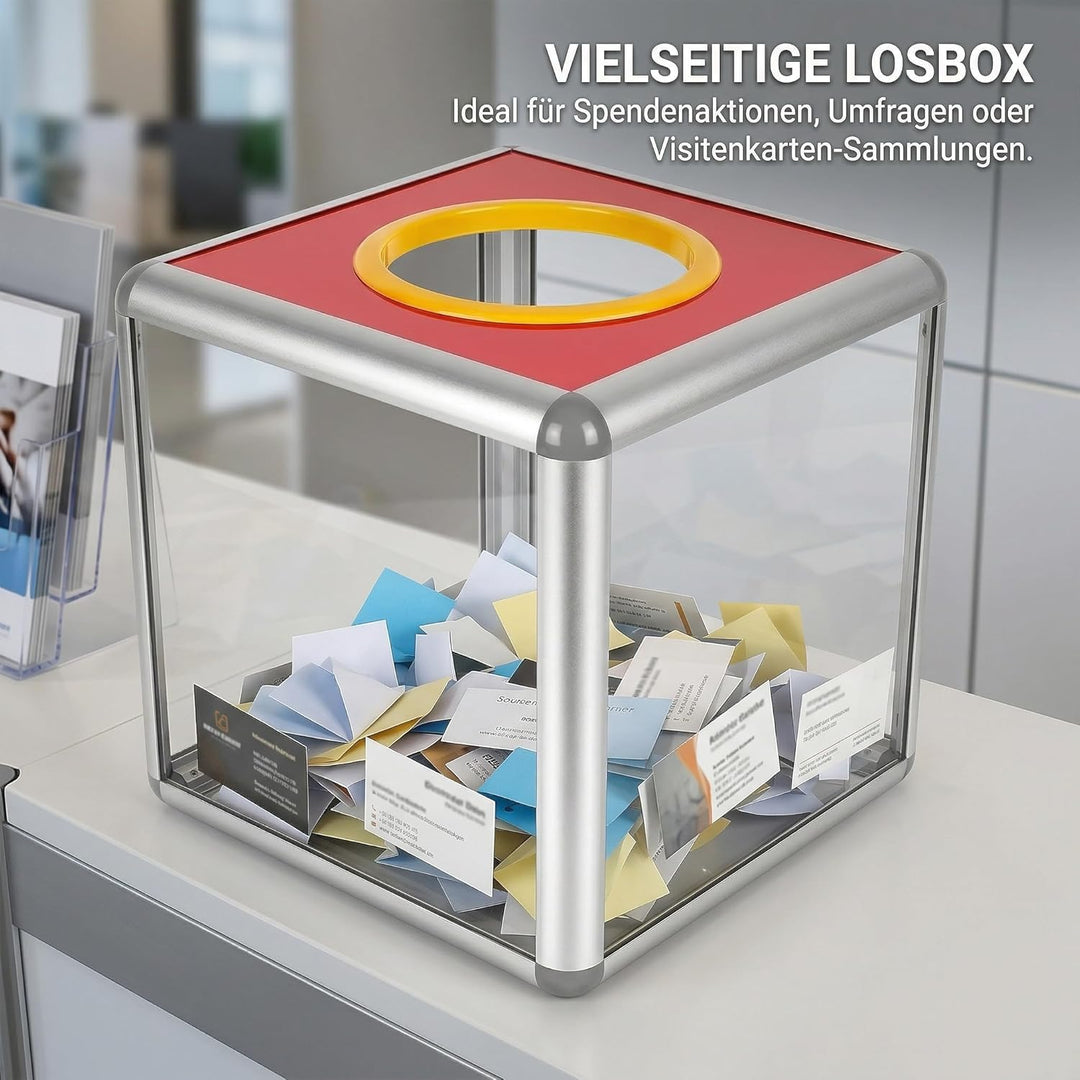 Yardwe 1 Stück Einfache Papier Lotterie Box Streich Ziehen Box Lotterie Box Quadrat Raffle Ball Spie