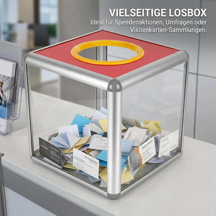 Yardwe 1 Stück Einfache Papier Lotterie Box Streich Ziehen Box Lotterie Box Quadrat Raffle Ball Spie
