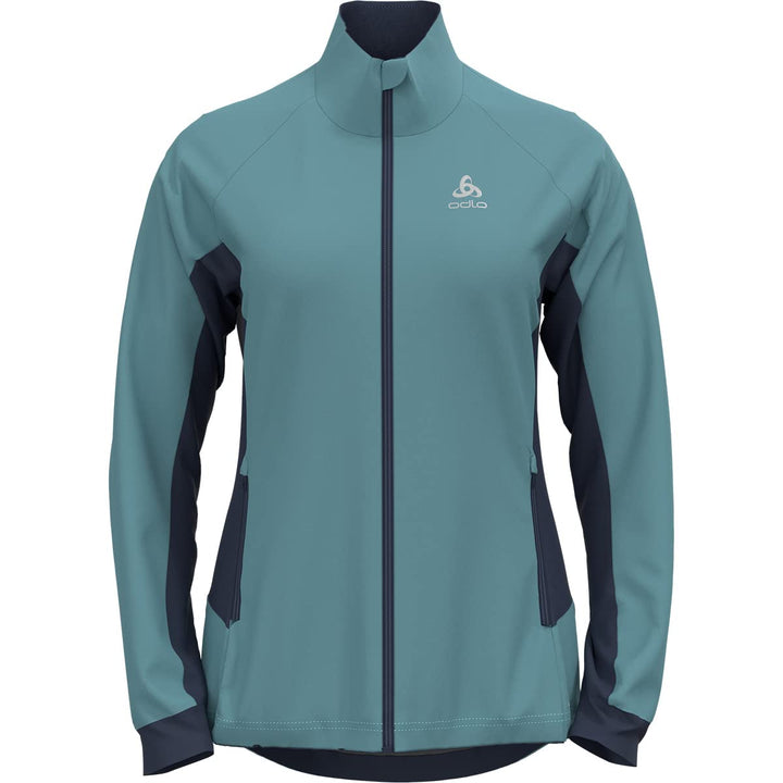 Odlo Damen Langlauf Jacke Brensholmen Langlauf Jacke XS reef waters - dark sapphire, XS reef waters