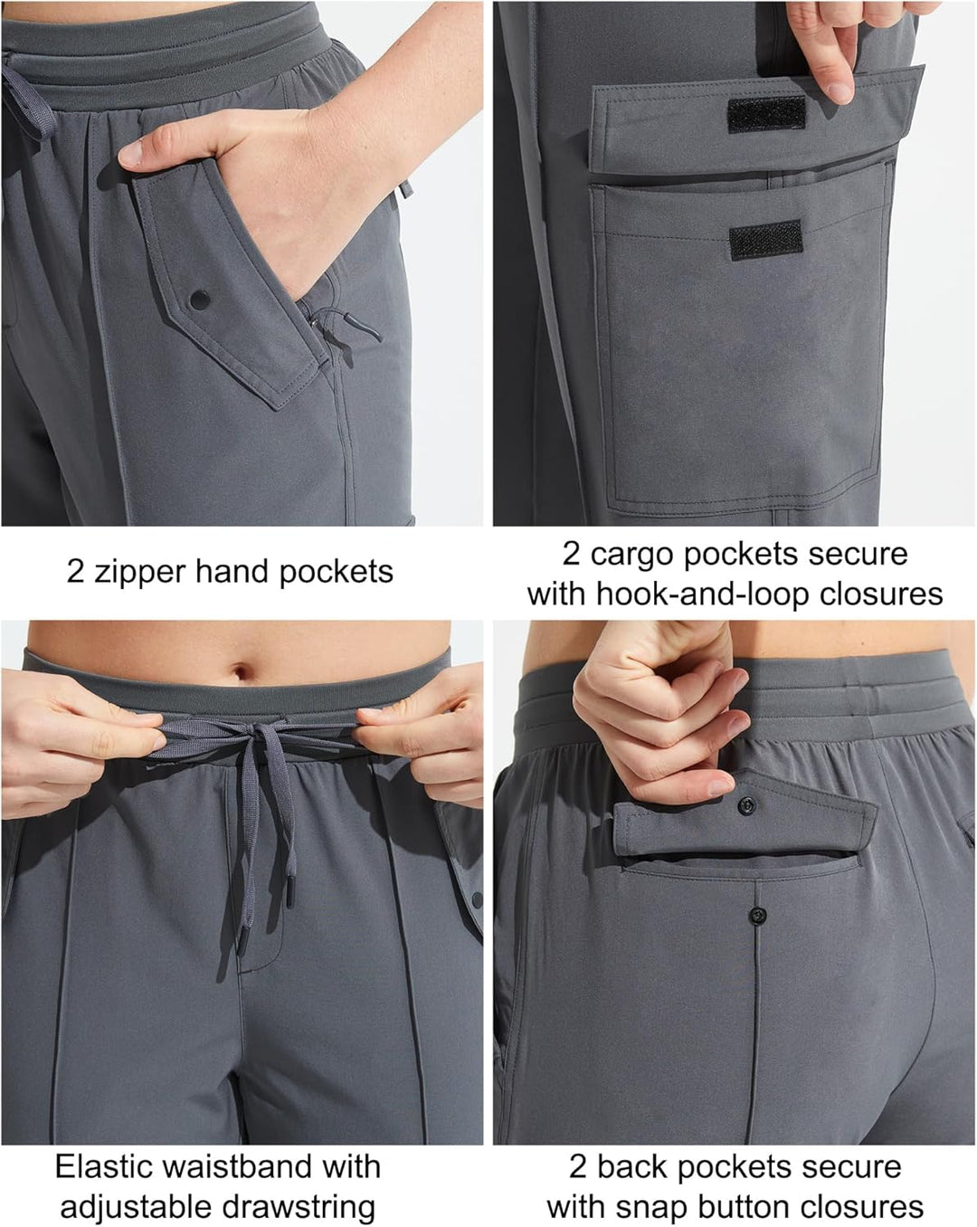 MOCOLY Damen Leichte Wanderhose Outdoor Trekkinghose Atmungsaktive Cargo Hose Kletterhose Outdoorhos
