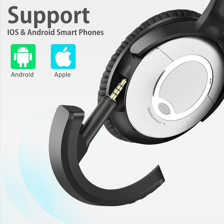 YOCOWOCO Drahtloser Bluetooth 5.0 Adapter für Bose QuietComfort QC15 und QC2 Kopfhörer, aptX/MIC/Lau