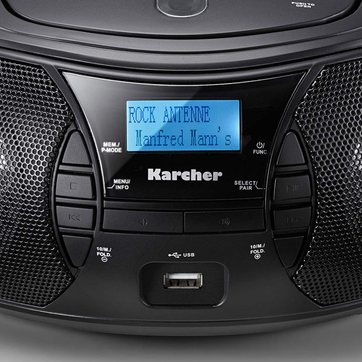Karcher RR 5028D - tragbares DAB+ Radio mit CD-Player, Bluetooth, USB