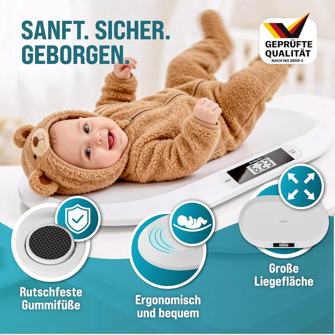 MONZANA® Babywaage Digital bis 20 kg LED Anzeige Abschalt- &amp; Tarierfunktion Kinder Säuglinge Tierwaa
