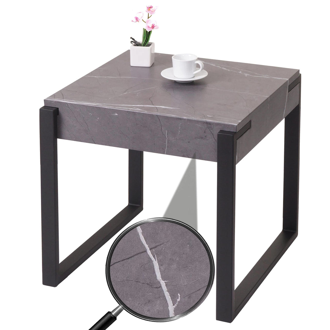 Mendler Beistelltisch HWC-L53, Kaffeetisch Nachttisch Loungetisch Couchtisch, Metall 51x50x54cm - Ma