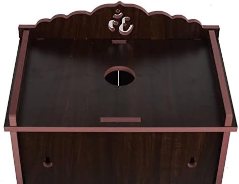 CrazyInk Crazyink-512 Puja-Tempel aus Holz, zum Aufhängen, für Zuhause, für Pooja-Zimmer, Mandirholz