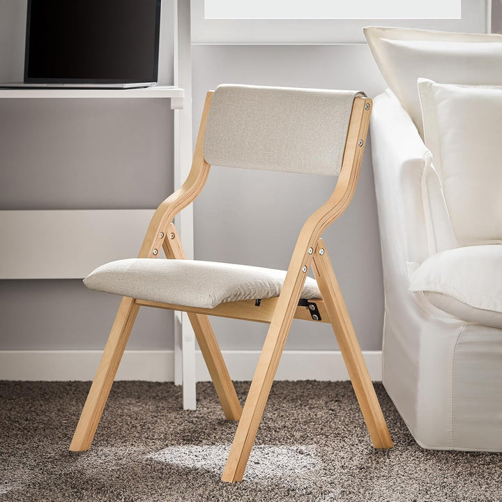 SoBuy FST40-HG Klappstuhl Küchenstuhl mit gepolsterter Sitzfläche und Lehne grau, Grau