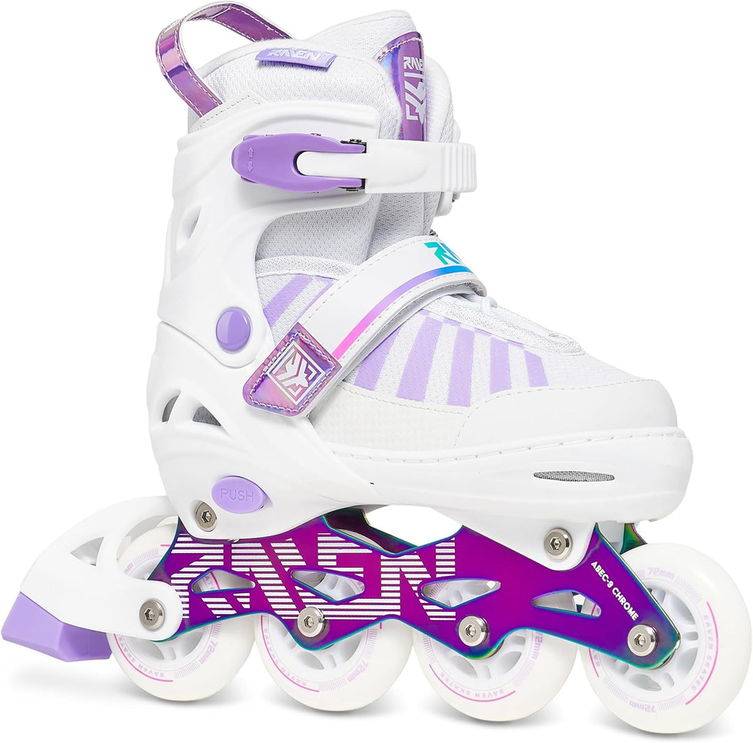 RAVEN Inline Skates Inliner für Kinder und Erwachsene OPTIONAL 2in1 mit Schlittschuhen verstellbar O