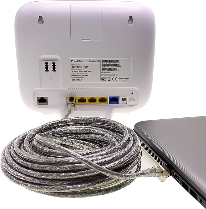 freiwerk Netzwerkkabel Cat.6 0,25m transparent - 10 x Ethernetkabel Lankabel Cat6 Lan Netzwerk Kabel