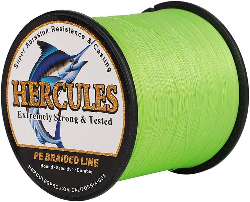 HERCULES Super Cast 100m - 2000m Yards Geflochtene Angelschnur 10lb - 300lb Test für Salzwasser Süss