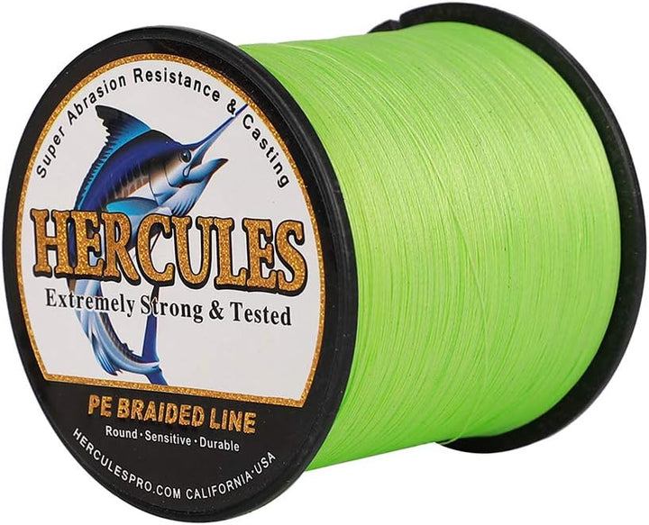 HERCULES Super Cast 100m - 2000m Yards Geflochtene Angelschnur 10lb - 300lb Test für Salzwasser Süss